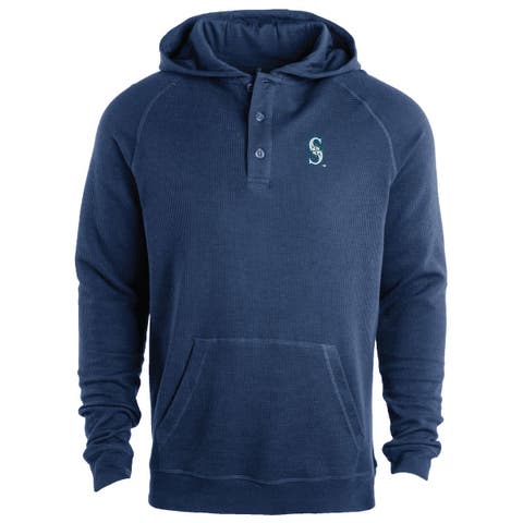 Men's Dunbrooke  Navy Seattle Mariners Montana Lightweight Raglan Pullover Hoodie
