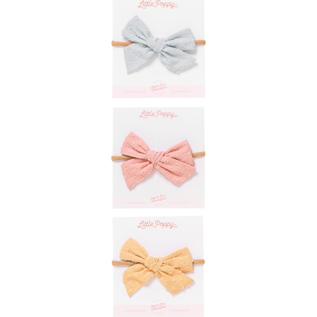 Little Poppy Co Babies' The Headband Bow Set In The Capri