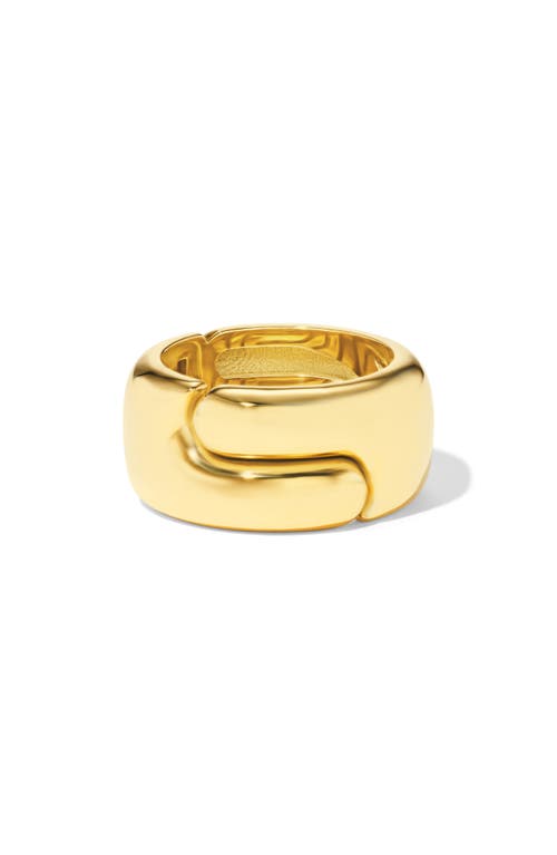 Pamela Zamore Holos 18k Gold Wide Band In Gold
