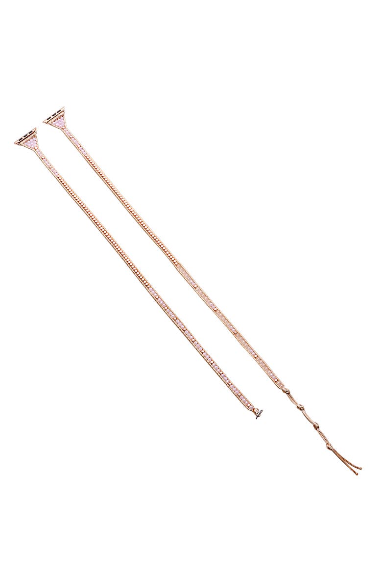 The Posh Tech Beaded Wrap Apple Watch<sup>®</sup> Watchband, Alternate, color,