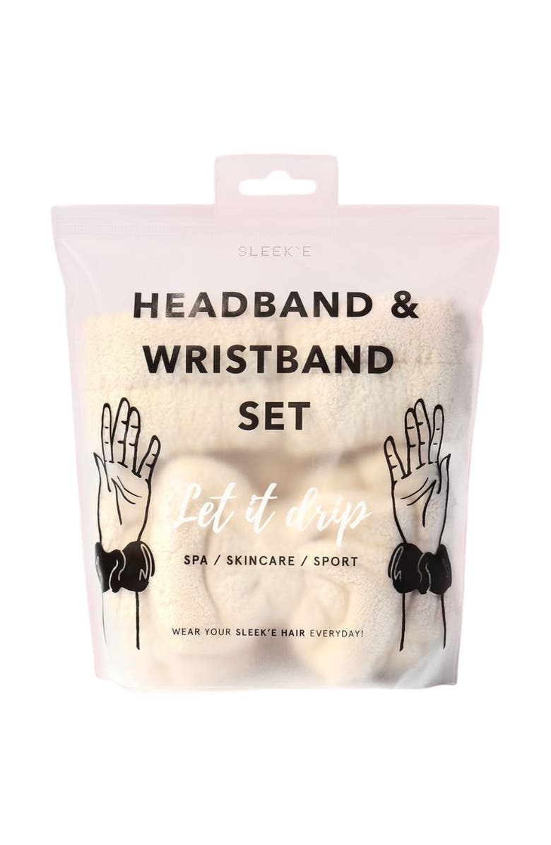 SLEEKE HAIR Let it Drip Headband and Wristbands, Alternate, color, Sand