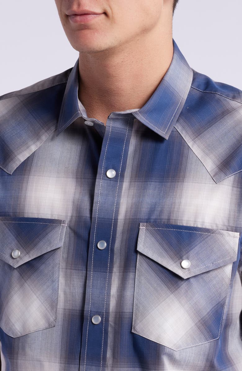 Pendleton Frontier Plaid Short Sleeve Snap-Up Western Shirt, Alternate, color, 