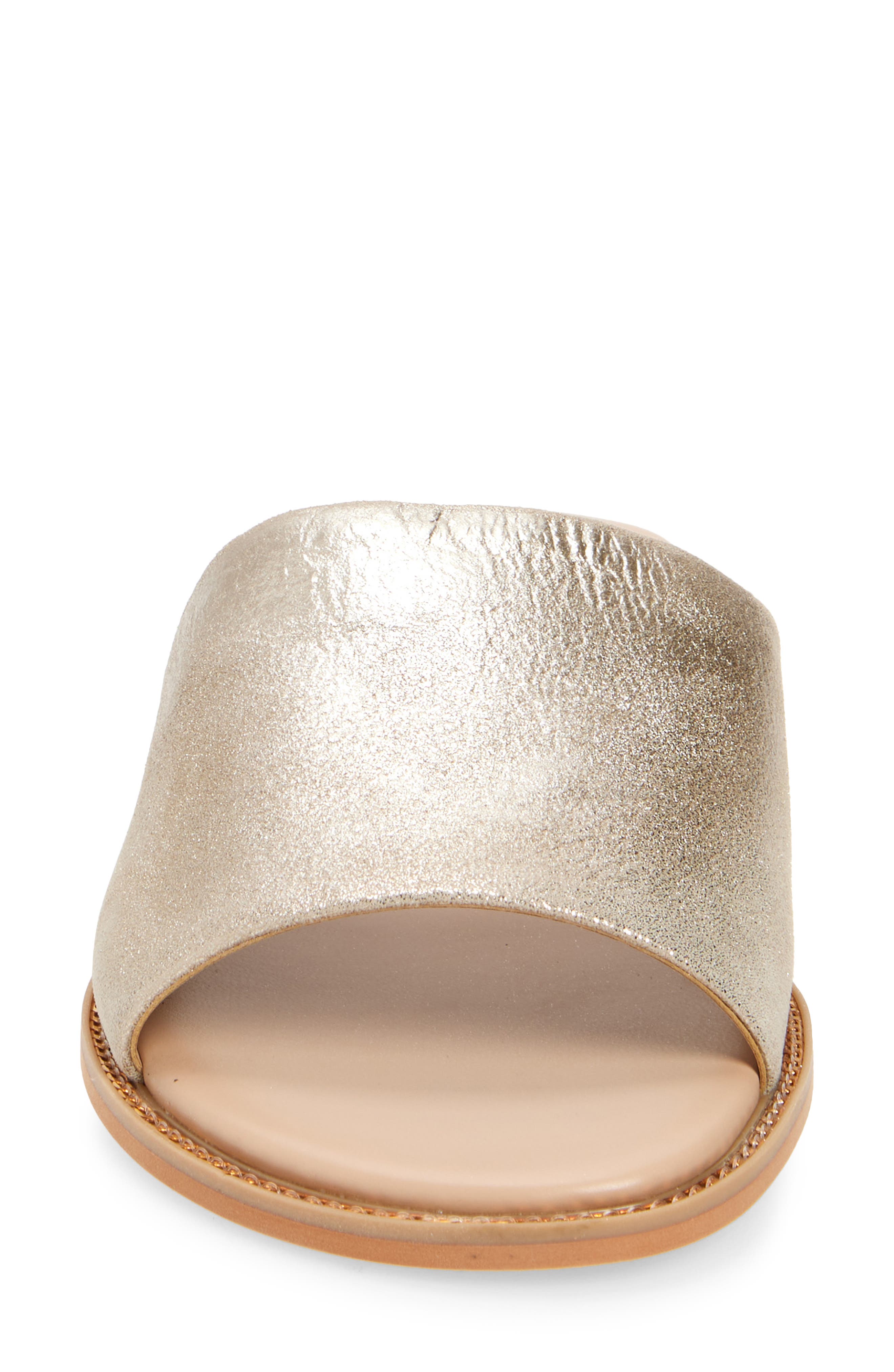 KARL LAGERFELD PARIS Gloria Flat Slide Sandal, Alternate, color, Champagne