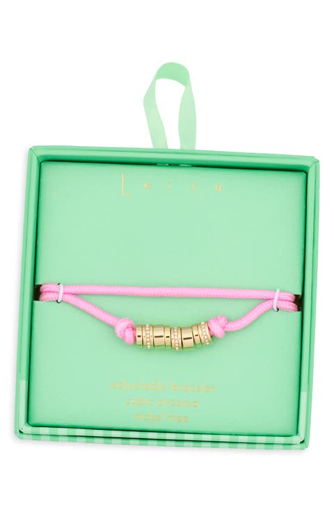 Set of 2 Rondelle Adjustable Bracelets