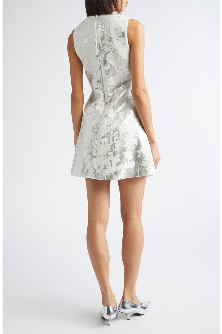 Metallic Sleeveless Minidress, Alternate, color, LUREX GARDEN