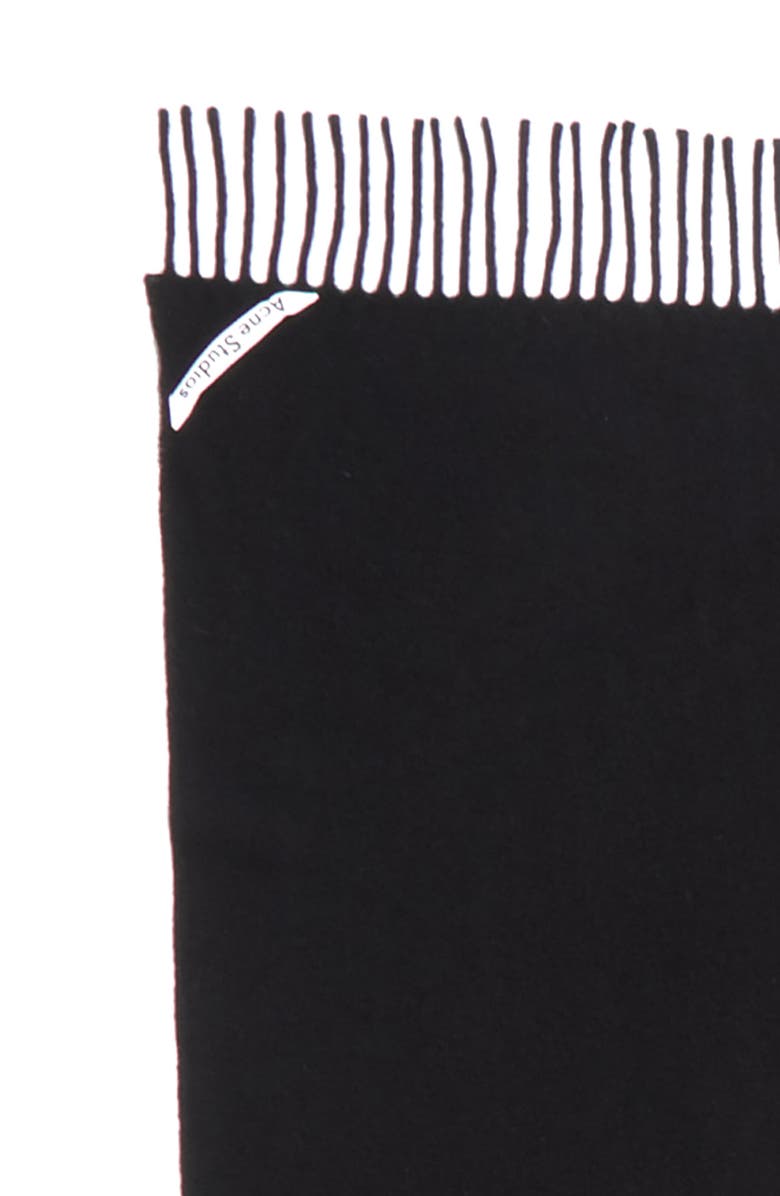 Acne Studios Fringed Wool Scarf, Alternate, color, 