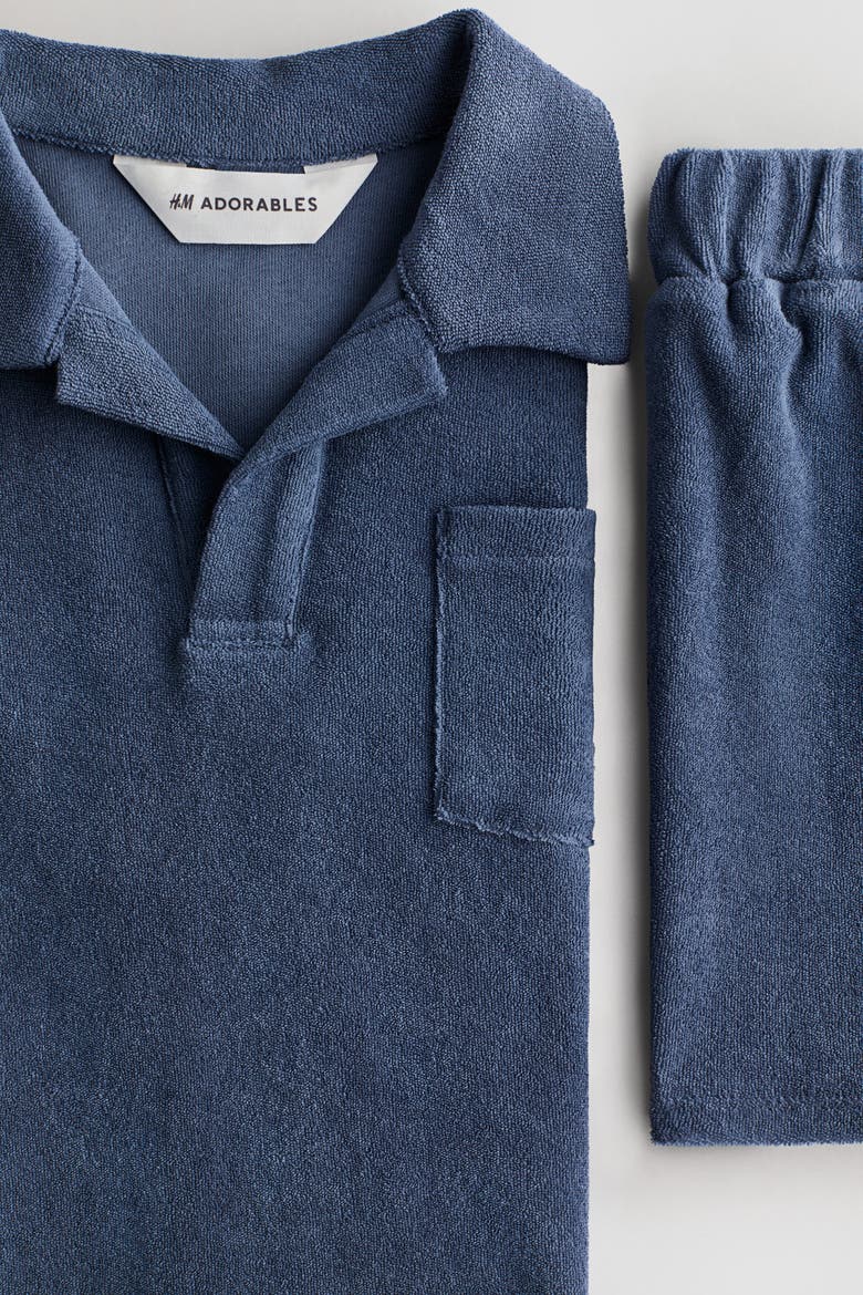 2-piece Cotton Terry Set, Alternate, color, Navy blue