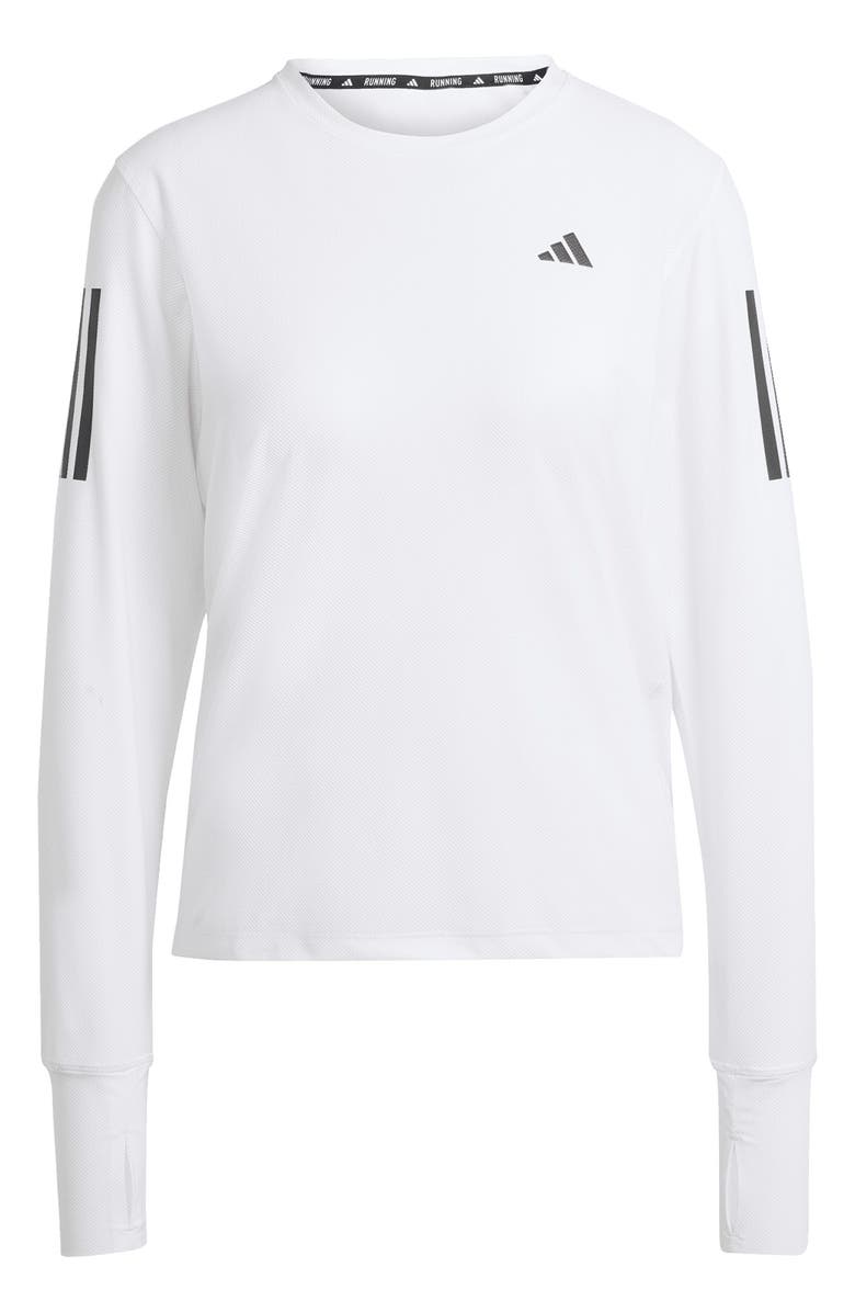adidas Own the Run Long Sleeve T-Shirt, Alternate, color, White