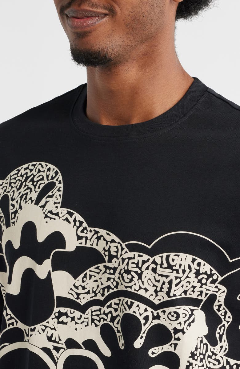 VIC GARCIA WORLD Love Flower Graphic T-Shirt, Alternate, color, Black