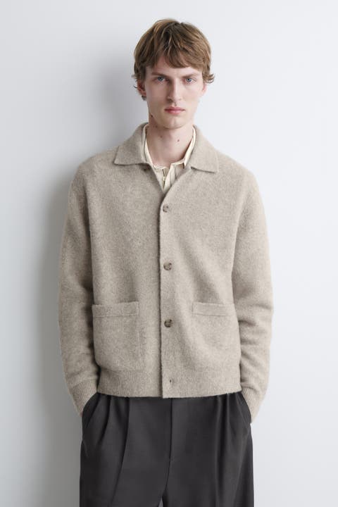 Textured Collared Cardigan
