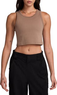 Jordan Crop Cotton Blend Tank Top