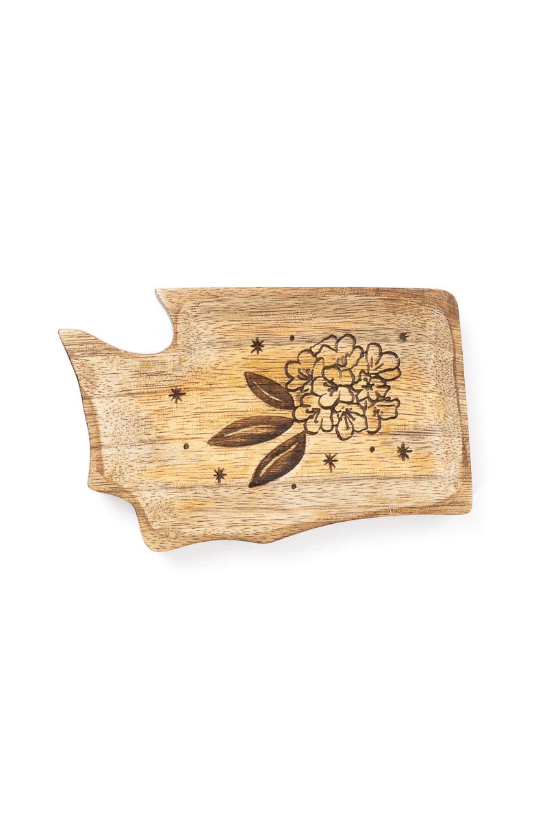 Matr Boomie Washington State Rhododendron Trinket Dish, Main, color, Natural