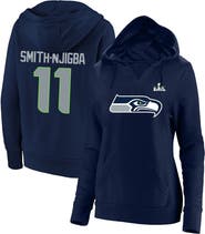 FANATICS Women's Fanatics Jaxon Smith-Njigba College Navy Seattle Seahawks Super Bowl LX Champions Plus Size Name & Number Fleece Hoodie