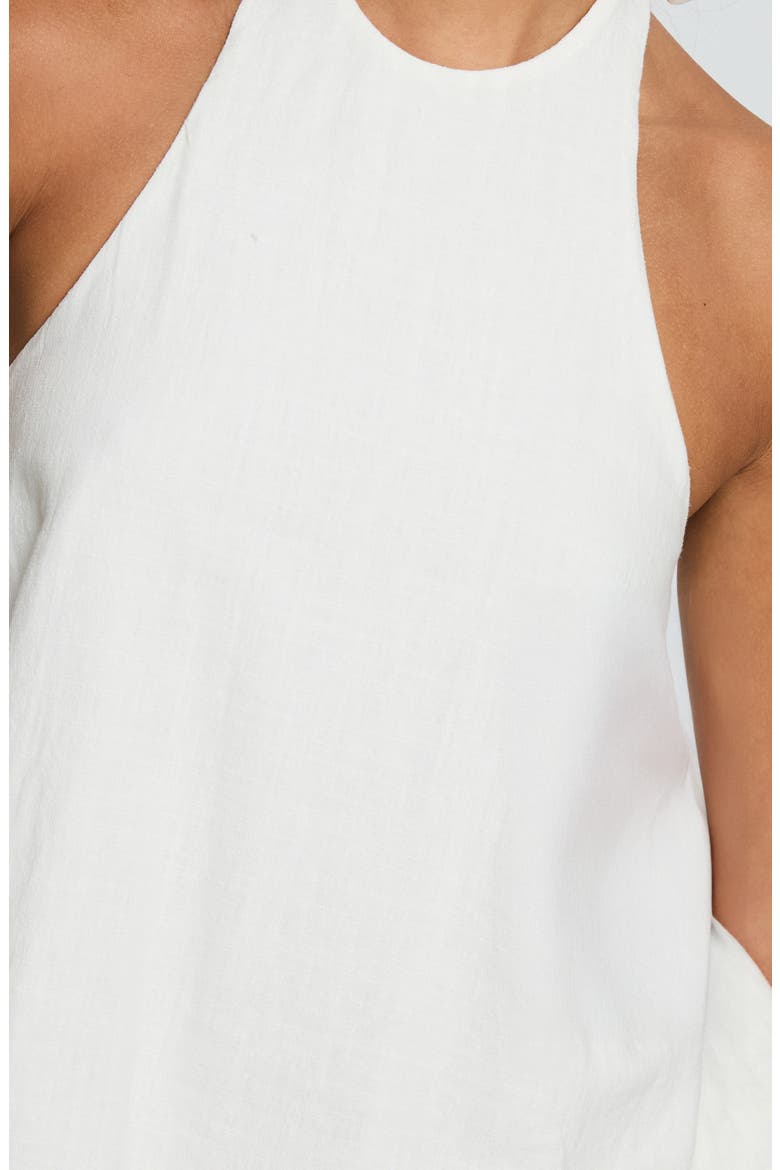 Aquaria Linen Blend Halter Top, Alternate, color, WHITE