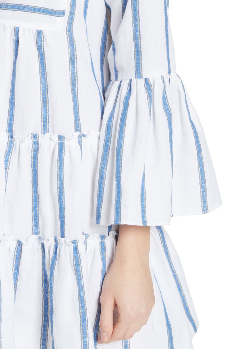 CAROLINE CONSTAS Lyssa Cotton & Linen Blend Dress, Alternate, color,