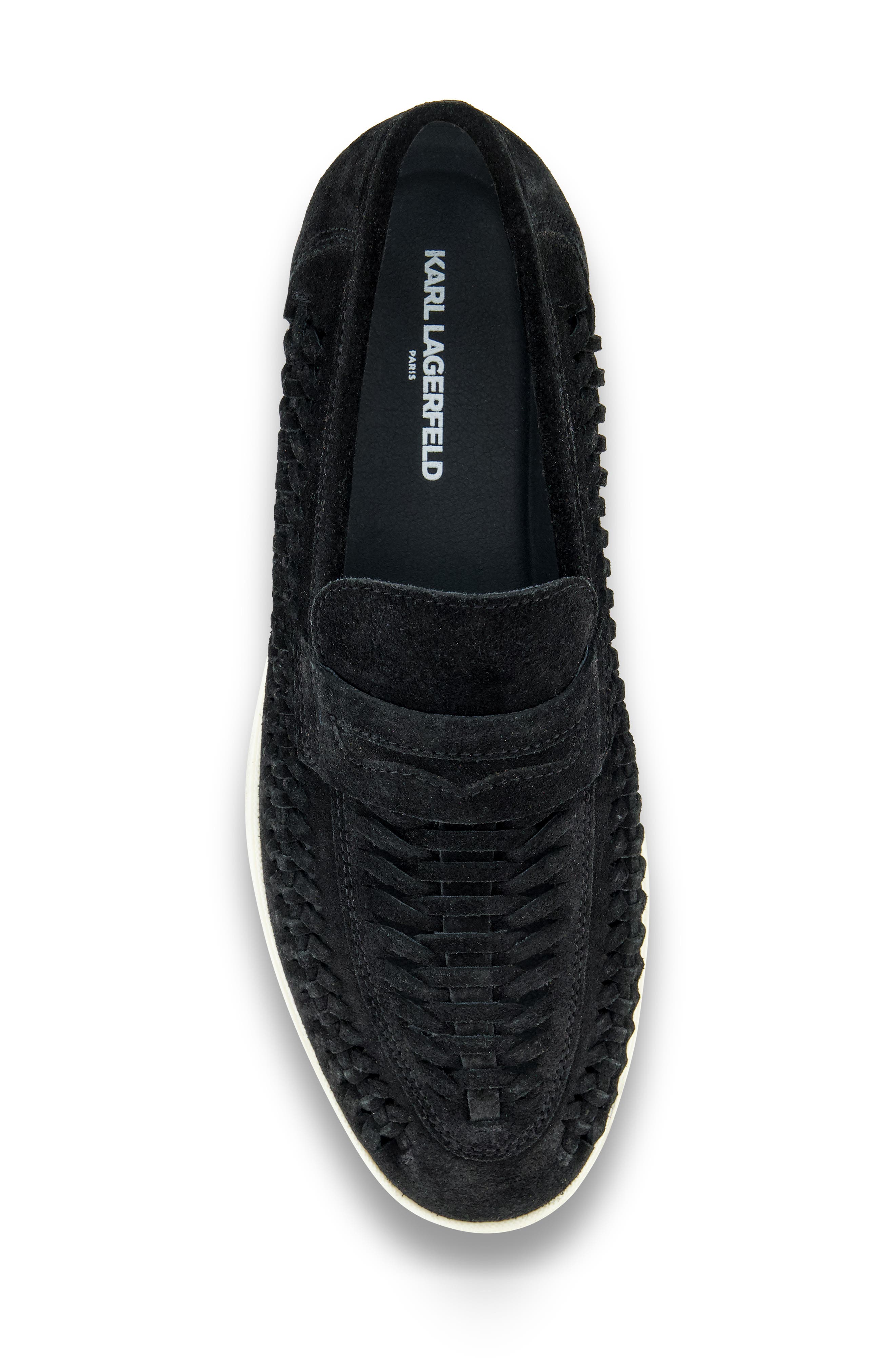 KARL LAGERFELD PARIS Achille Penny Loafer, Alternate, color, Black