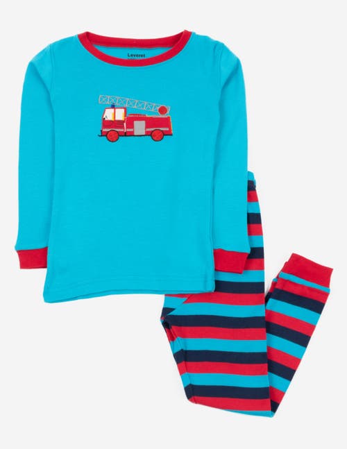 Leveret Kids Cotton Two-piece Printed Pajamas, Vehicles & Machines