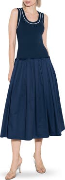 FREEMARKET Mixed Media A-Line Dress