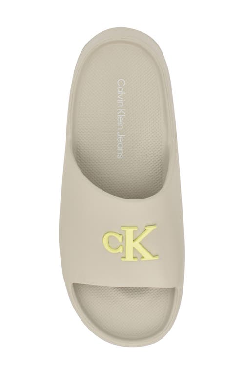 Calvin Klein Women's Nanzey Logo Pool Slide Sandals In Light Natural