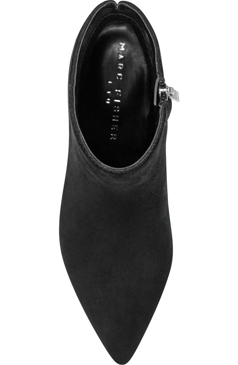 Marc Fisher LTD Leonna Pointed Toe Bootie, Alternate, color, Black Suede