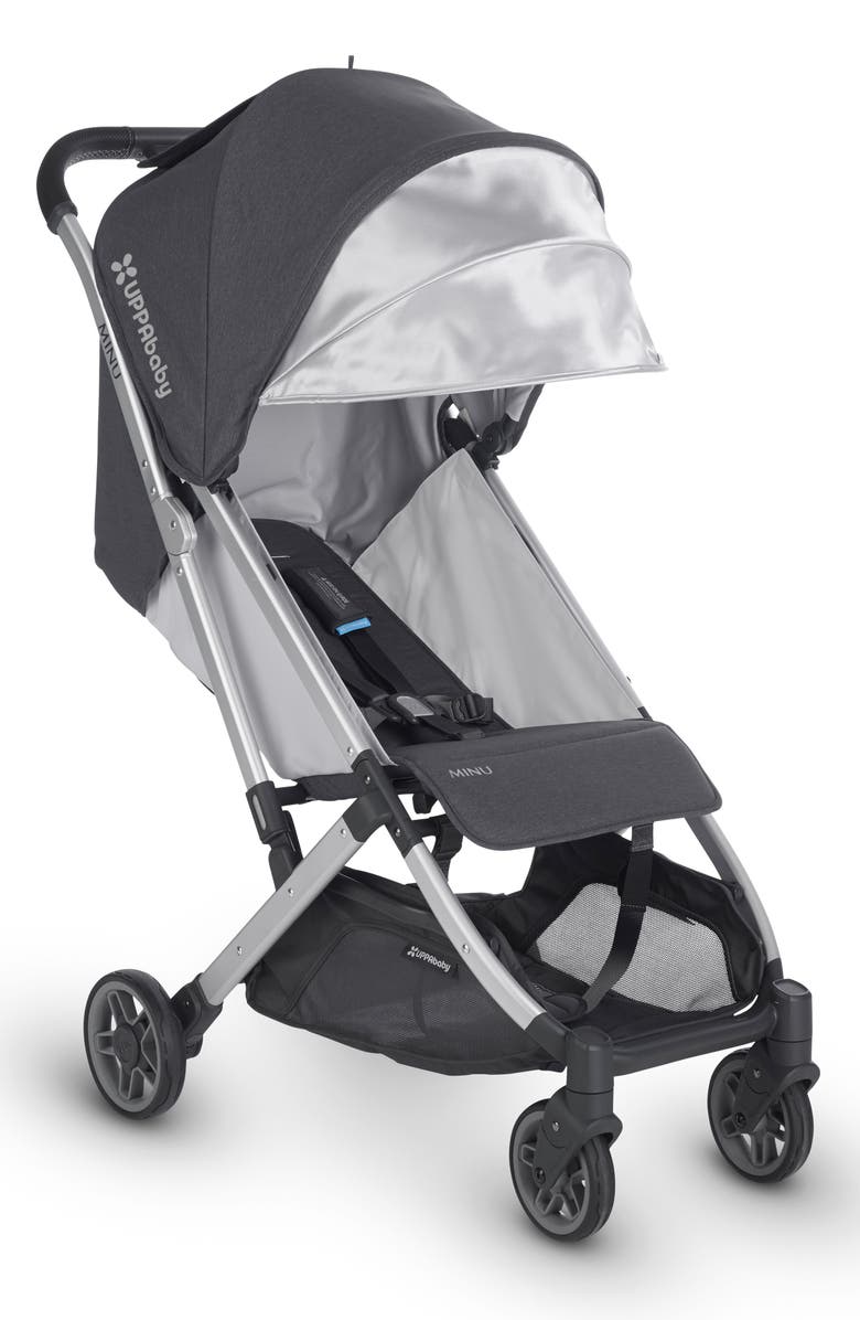 UPPAbaby Minu Stroller, Alternate, color, Charcoal Melange/Black Leather