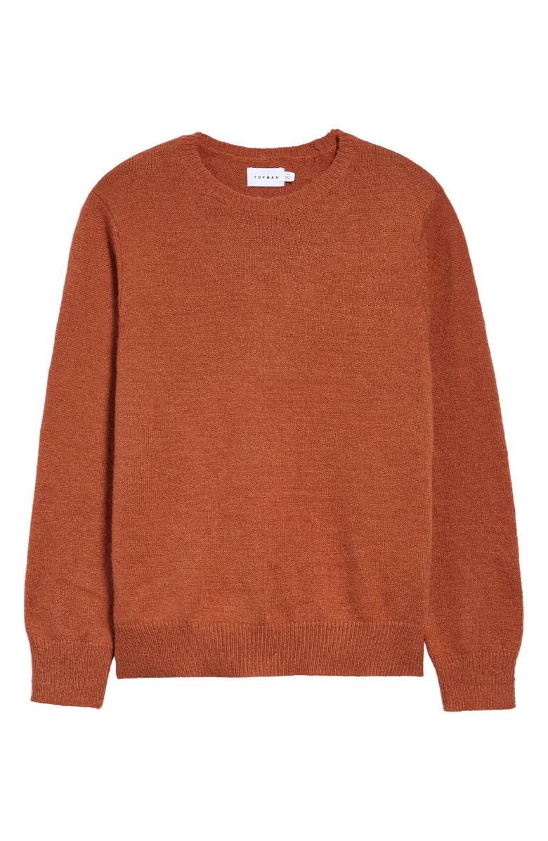 Topman Fluffy Crewneck Sweater, Alternate, color, 