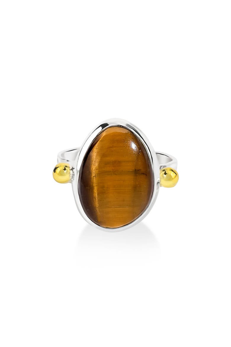 Tiger's Eye Ring, Alternate, color, BROWN