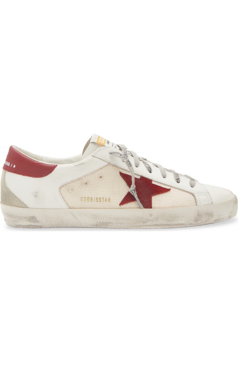 Golden Goose Super-Star Sneaker, Alternate, color, Beige/White/Red/Grey