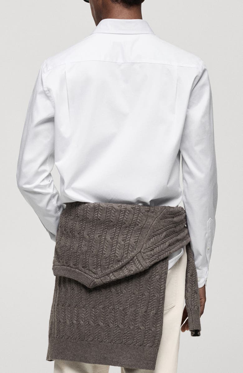 MANGO Regular Fit Cotton Button-Up Shirt, Alternate, color, 