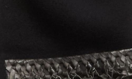 Lafayette 148 New York Wool & Cashmere Scarf With Macramé Leather Fringe In Black