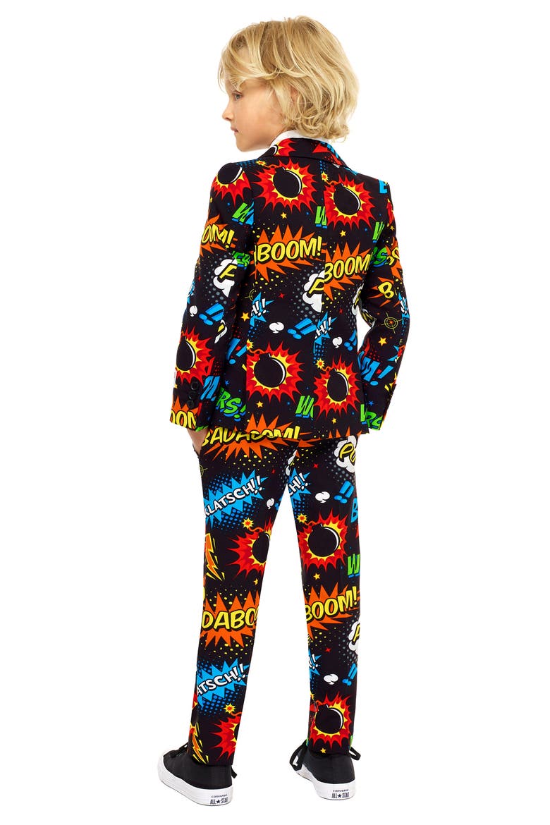Badaboom Two-Piece Suit with Tie, Alternate, color, MISCELLANEOUS