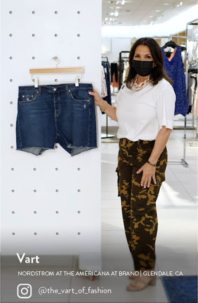 501<sup>™</sup> Fray Hem Denim Shorts, sales video thumbnail