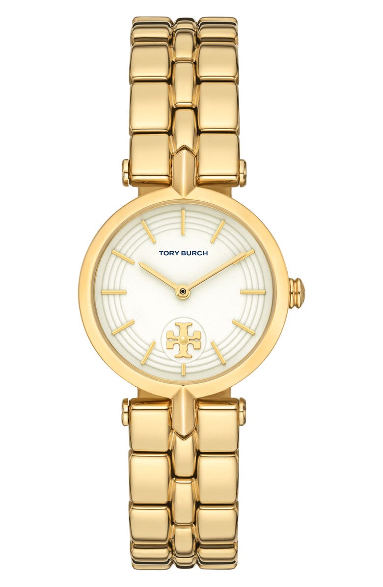 Tory Burch The Kira Bracelet Watch, 30mm, Main, color, Gold