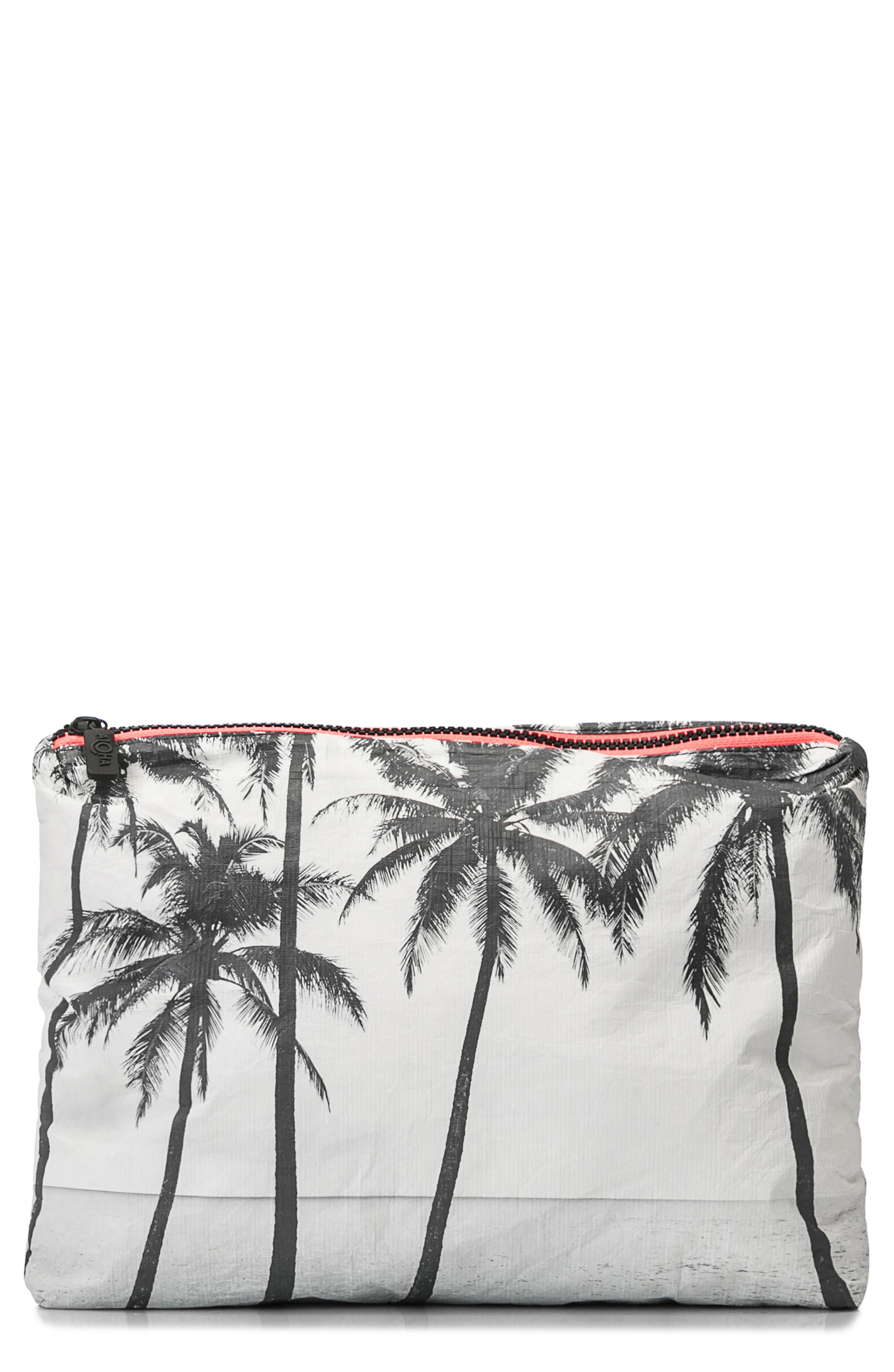 Aloha Collection Mid Kalapana Water Resistant Zip Pouch, Main, color, Kalapana