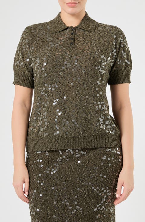 Panno Sequin Knit Polo