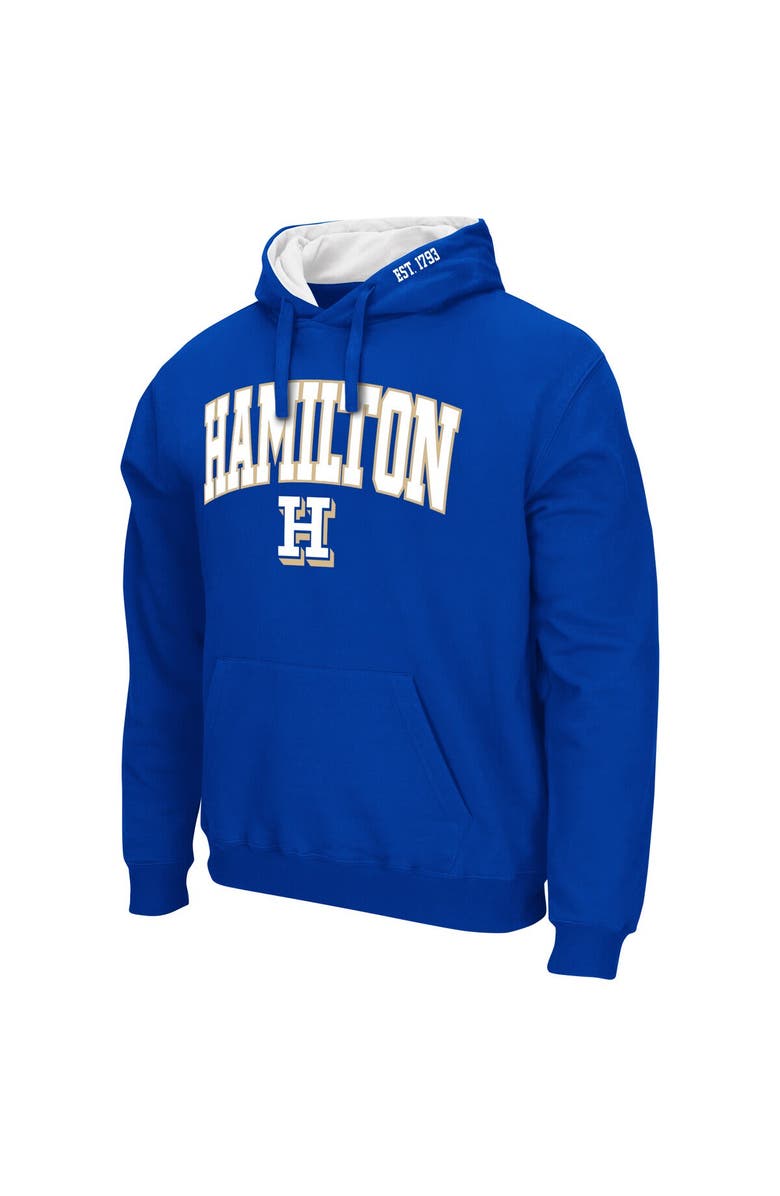 COLOSSEUM Men's Colosseum Royal Hamilton Continentals Arch & Logo 3.0 Pullover Hoodie, Alternate, color, Royal