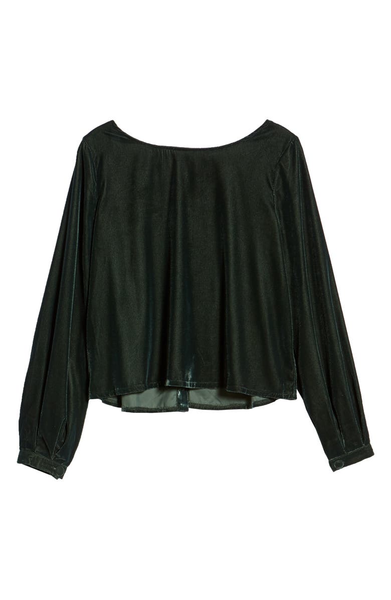 cupcakes and cashmere Taddie Long Sleeve Velvet Top, Alternate, color, 