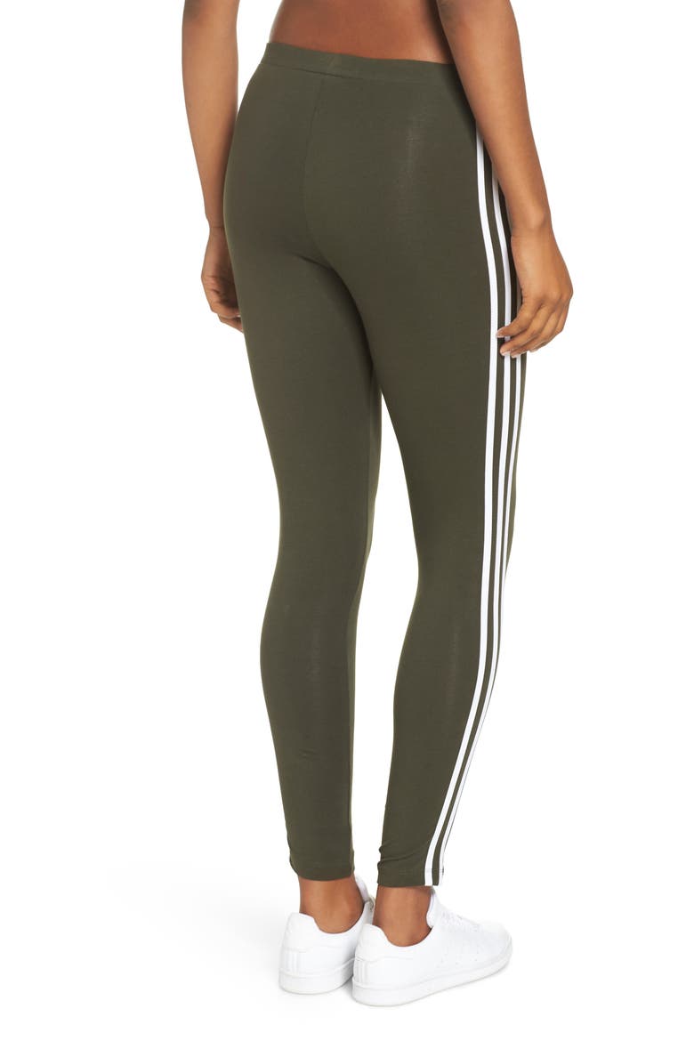 adidas 3-Stripes Tights, Alternate, color, NIGHT CARGO