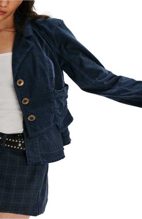 Shop Free People Orly Corduroy Blazer & Vest In Big Dipper