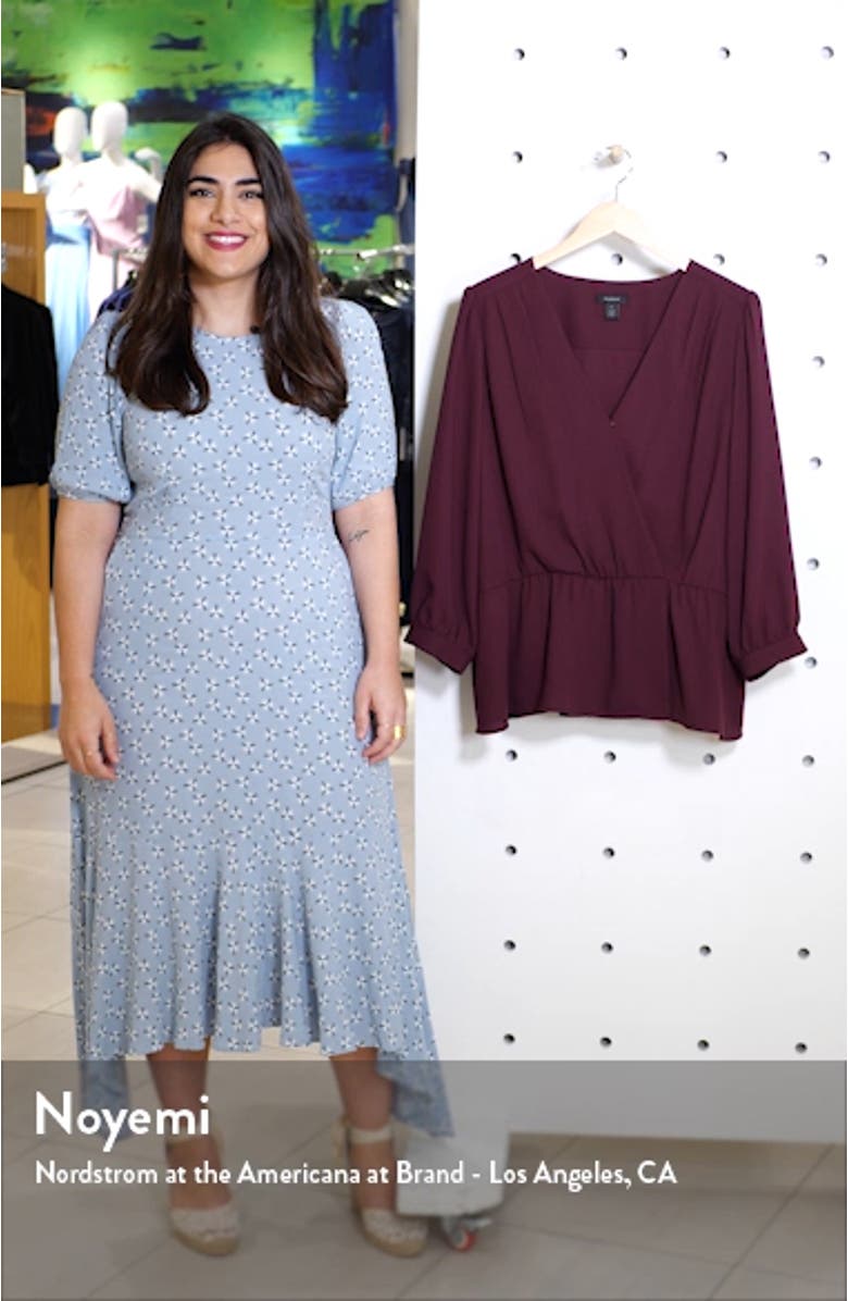 Wrap Front Peplum Top, sales video thumbnail