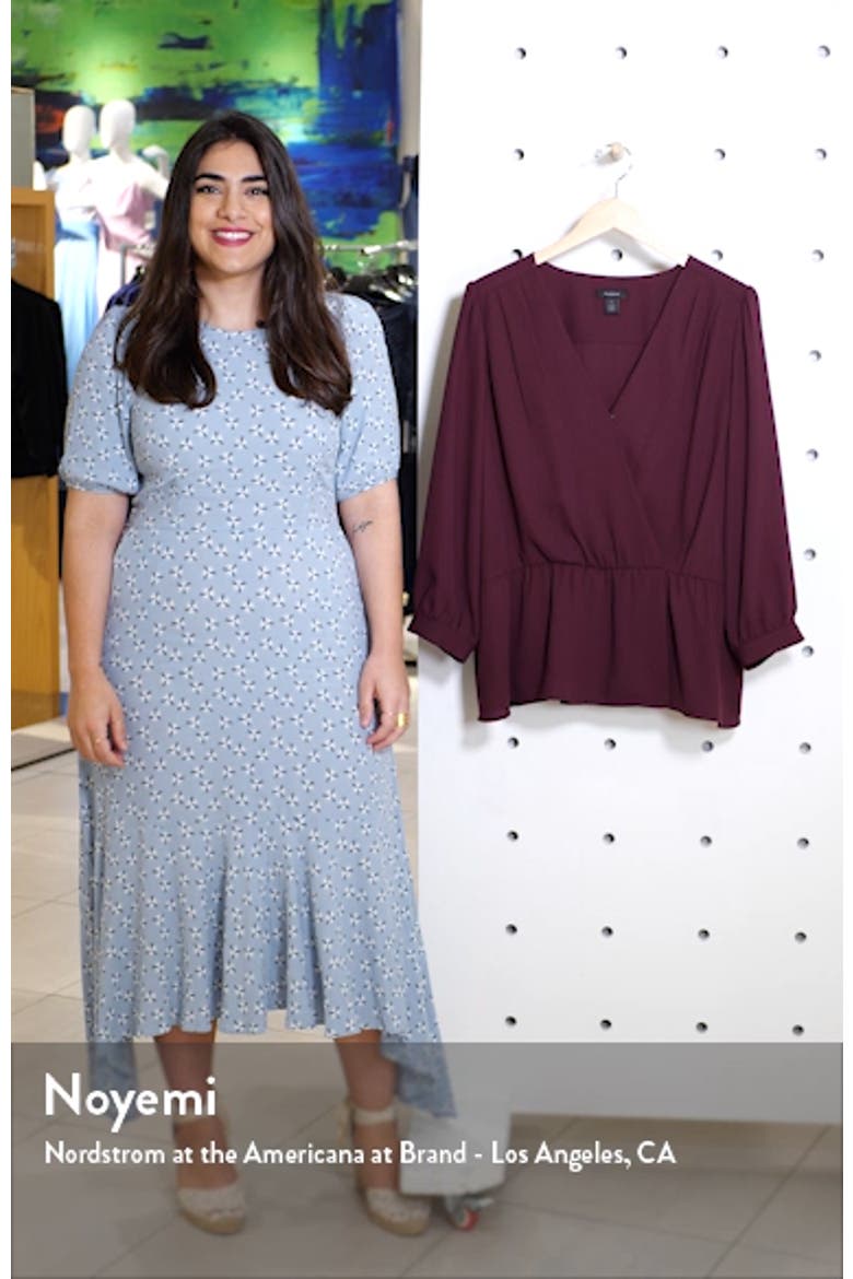 Wrap Front Peplum Top video