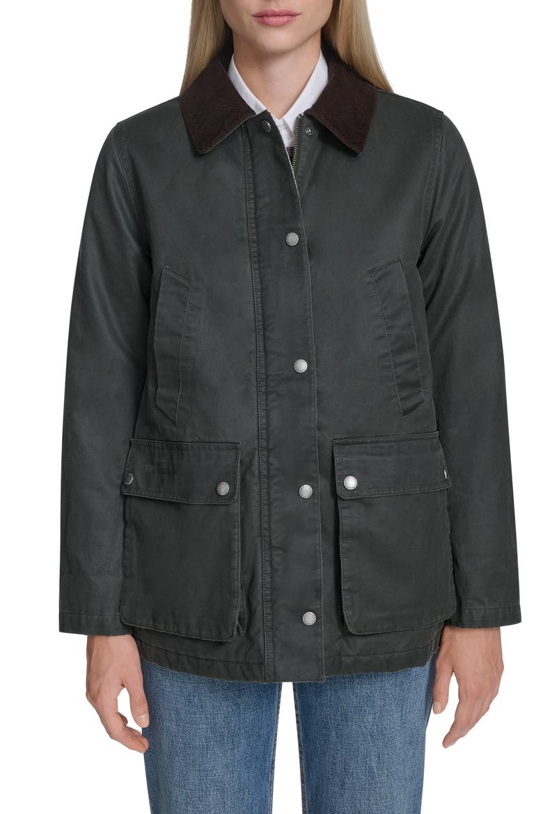 Coated Hunter Jacket, Main, color, ARMY GREEN