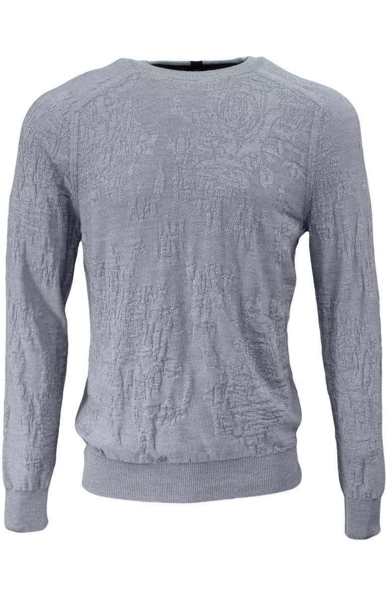 Lords of Harlech Cole Fully Fashioned Merino Wool Crewneck Sweater, Main, color, Flannel