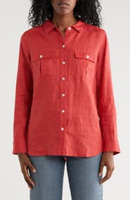 Tommy Bahama Coastalina Utility Linen Button-Up Shirt