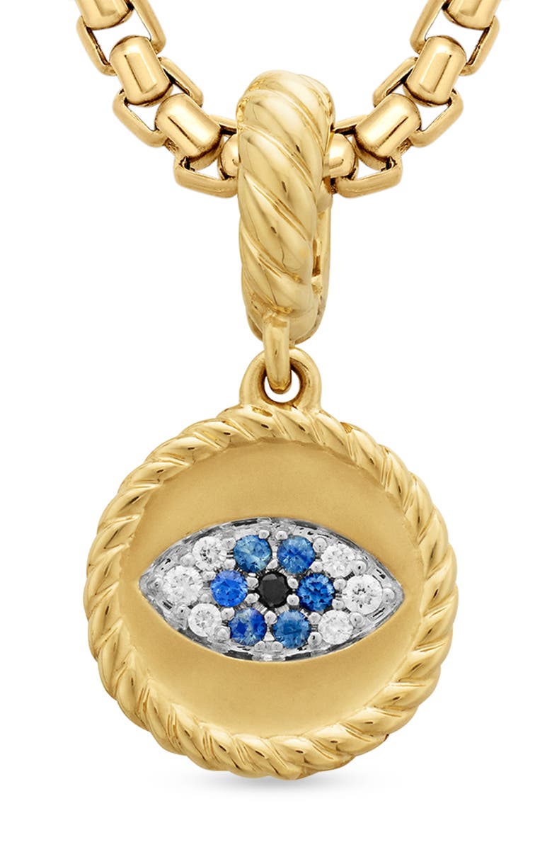 David Yurman Evil Eye Charm Enhancer, Alternate, color, Yellow Gold