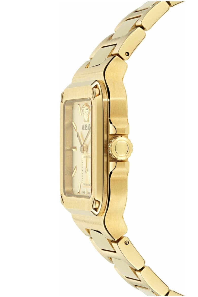 Greca Edge Bracelet Watch, 38mm x 49mm, Alternate, color, IP YELLOW GOLD