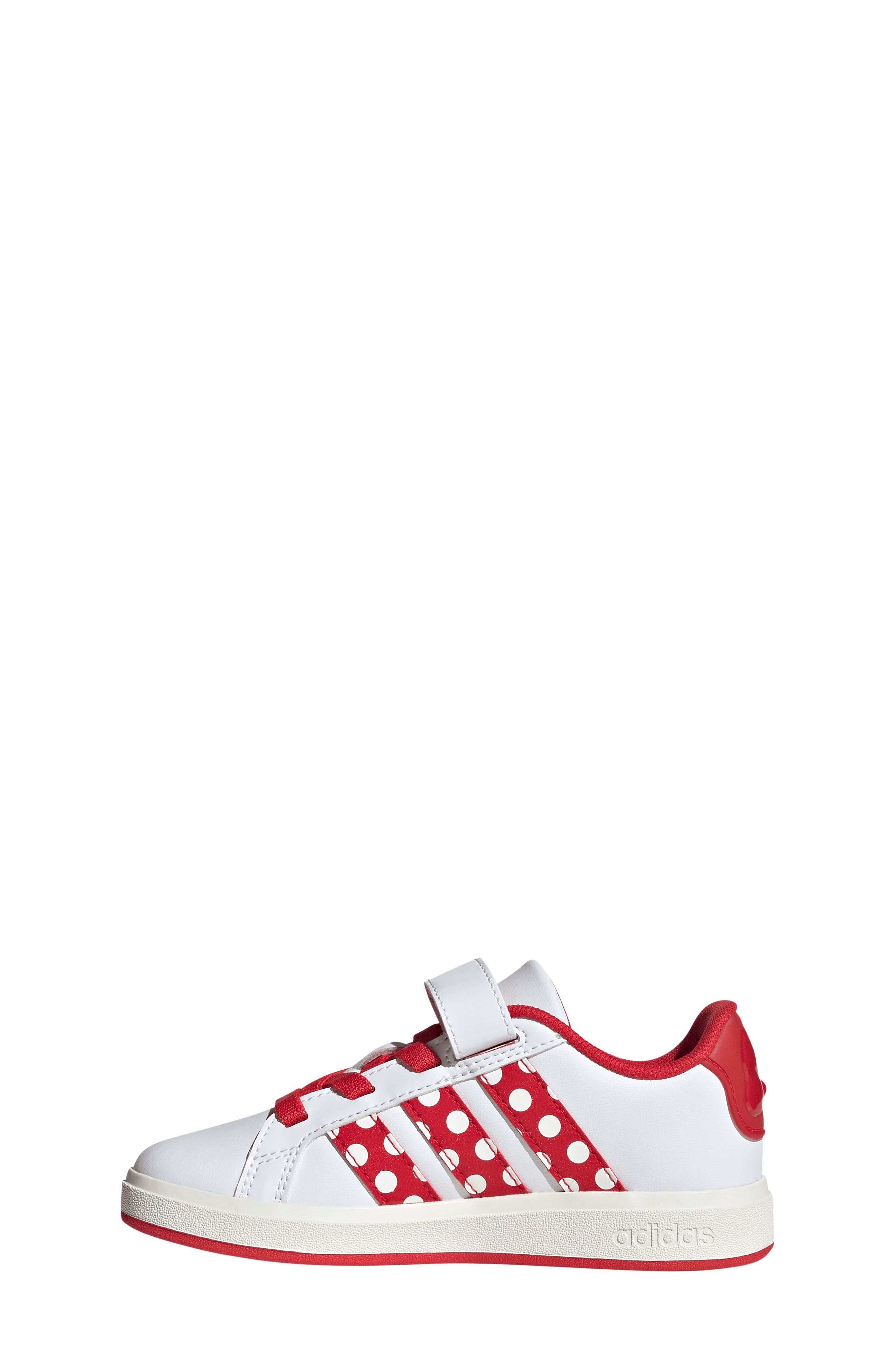 Kids' Grand Court Minnie Sneaker, Alternate, color, WHITE/ PURE RUBY/ OFF WHITE