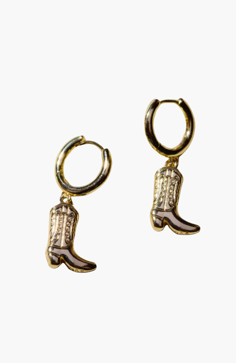 Cowgirl Boot Huggies Earrings