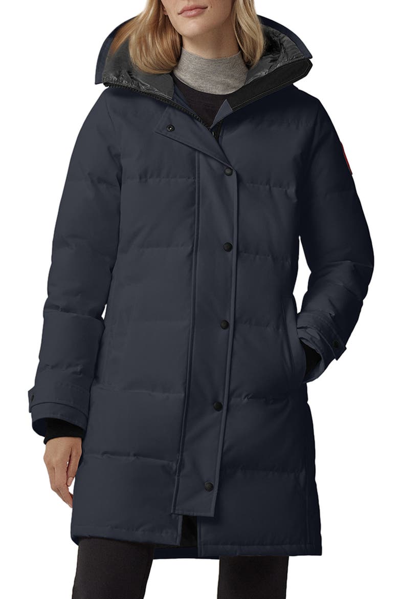 Shelburne Water Resistant 625 Fill Power Down Parka, Main, color, ATLANTIC NAVY