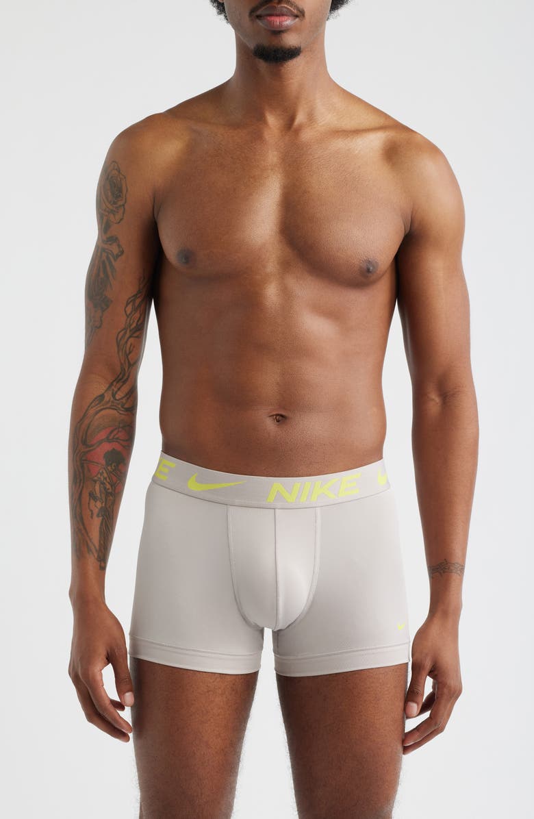 Nike 3-Pack Dri-FIT Essential Micro Trunks, Main, color, Blue/ Black/ Pearl